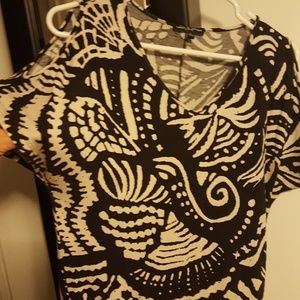 Women's Petite Small print top